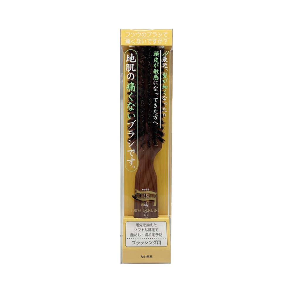 Beth Brushing 100% Natural Hair Brush [6 Lines] Hair Brush Brushing 6 Lines Brown 1 Piece