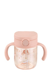 Richel Leak-proof Easy-to-clean Straw Mug Pink 200ml From 7 months You can drink until the end with the straw that comes in the front
