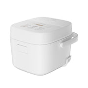 [Yamazen] Rice Cooker for Living Alone, 3 Cups, 3 Types of Cooking Function, Microcomputer Type, Low Temperature Cooking, Wash-Free Rice Mode, Heat Retention, Reservation Function, White AMRC-5M(W)