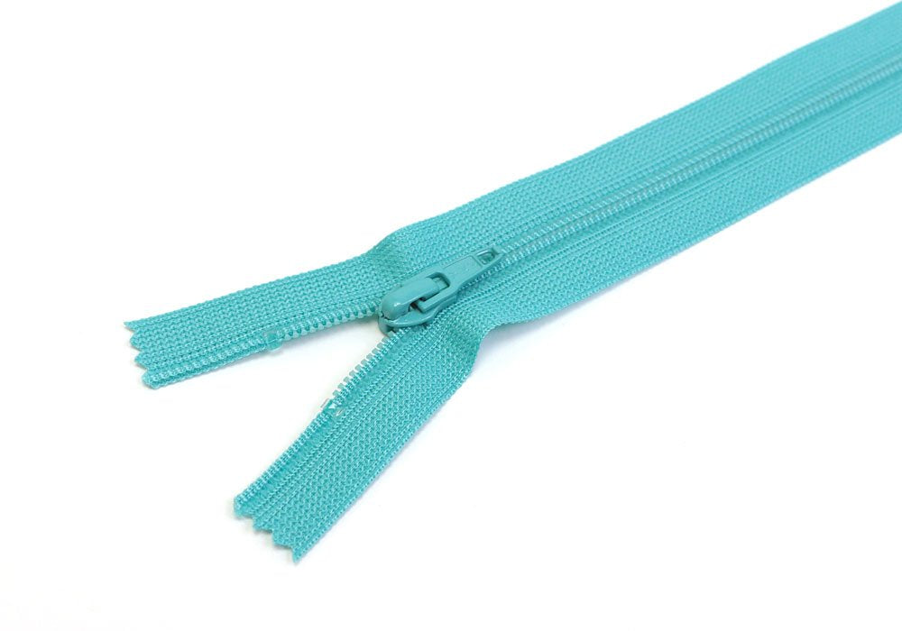 Y.K.K 플랫 니트 패스너 30 cm 10개입 548 에메랄드 FN30-548