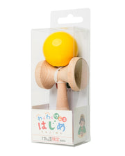 [For toddlers to elementary school students] Exciting Kendama "Beginner" | Recommended product for Kendama test | Ideal for children and beginners | Large plates make it easier to succeed in techniques | Kendama, Kendama, Kendama | (Yellow)