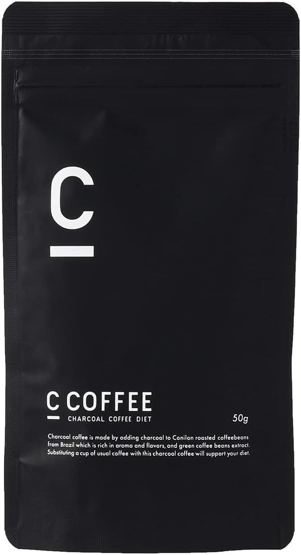 C COFFEE Half Size 50g Replacement Diet Black Coffee Charcoal MCT Oil Powder