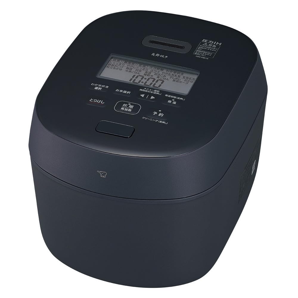 Zojirushi Mahobin Rice Cooker 1 Sho Flame Cooker Pressure IH Type Made in Japan 2 Care Points Slate Black NW-NA18-BZ