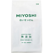 MIYOSHI Additive-free white soap 3P 108g x 3 pieces