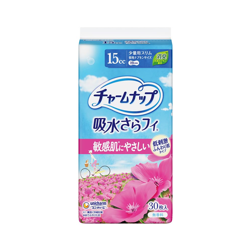Charm Nap Soft Skin for Women 15cc Small amount Unscented 30 sheets Daytime napkin size 19cm [For those with light urine leakage]