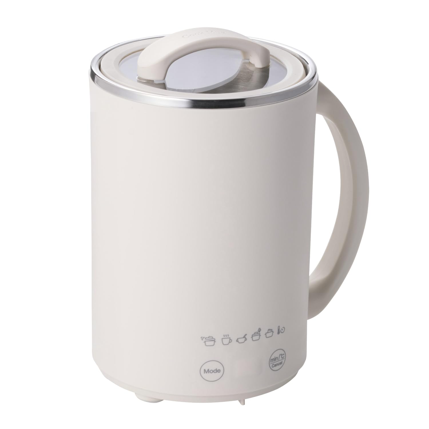 TESCOM Mug-shaped electric pot 500mL Cook Mug plus [Boiling, simmering, keeping warm, soup retort, manual mode] Cable length 1.5m Beige TGM30A-C