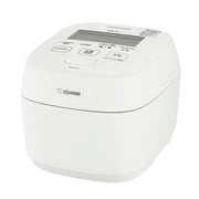 Zojirushi Mahobin Rice Cooker, 4 Cups, Small Capacity, Flame Cooker, Compact, Pressure IH Type, Made in Japan, 2 Care Points, Silk White NW-UT07-WZ
