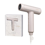 FESTINO Glossy Moist Dryer (SMHB-029) Fast Drying, Large Air Volume, Compact, 4 Mode Switching, Lightweight 270g, With Far Infrared Negative Ions (Sand Beige)