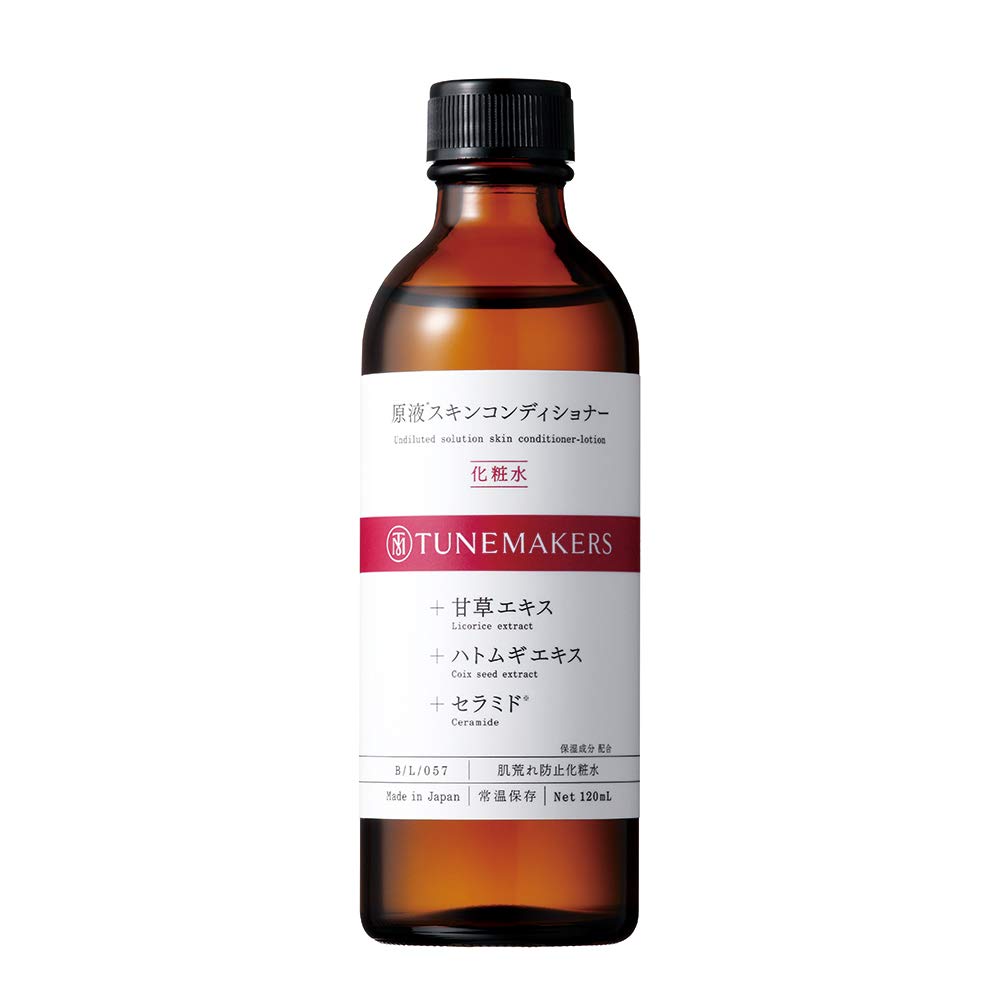 Lotion for rough skin, undiluted skin conditioner lotion, 120ml TUNEMAKERS Ceramide lotion, Licorice, Coix seed