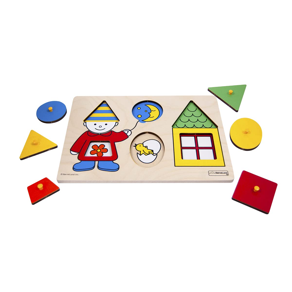 BorneLund Original First Shape Puzzle [6 pieces] Around 2 years old HY711890