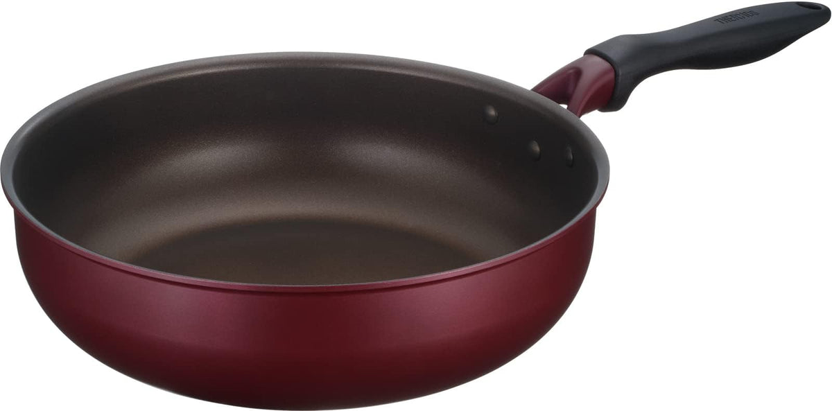 Thermos Durable Series Stir-Fry Pot 28cm Red IH Compatible KFH-028D R
