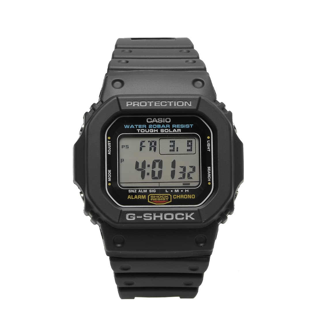 [Casio] Men's Watch G-Shock Solar EL Backlight Type G-5600E-1JF Black