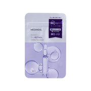 MEDIHEAL OFFICIAL(메디힐) THE 3미닛 마스크(레티놀) 7장 1SET THE 3 Minutes Mask (Retinol) 7P 탄력 탄력 한국 팩 스킨케어 촉촉한 보습