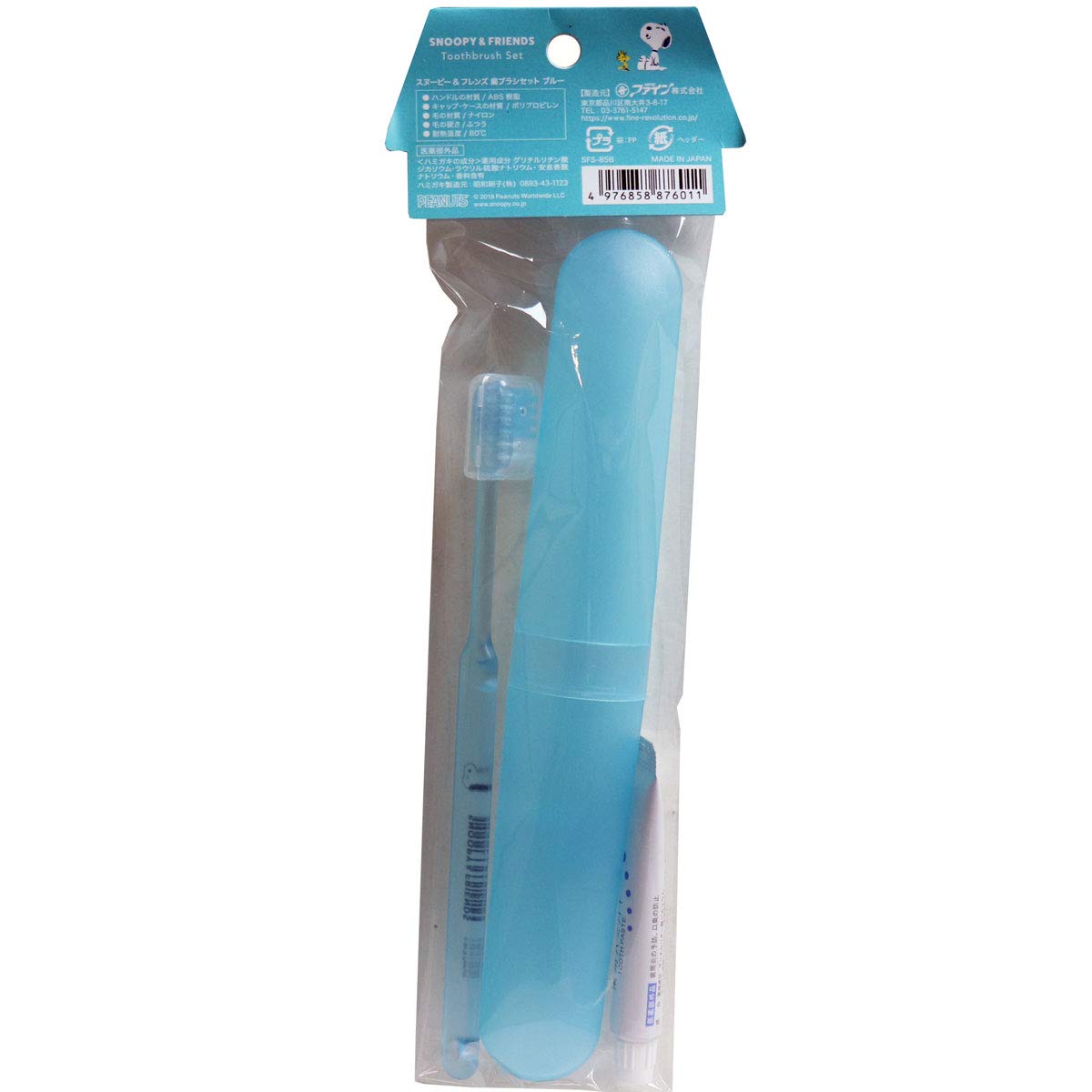 FINE Snoopy & Friends Toothbrush Set Blue 1 Piece Assorted