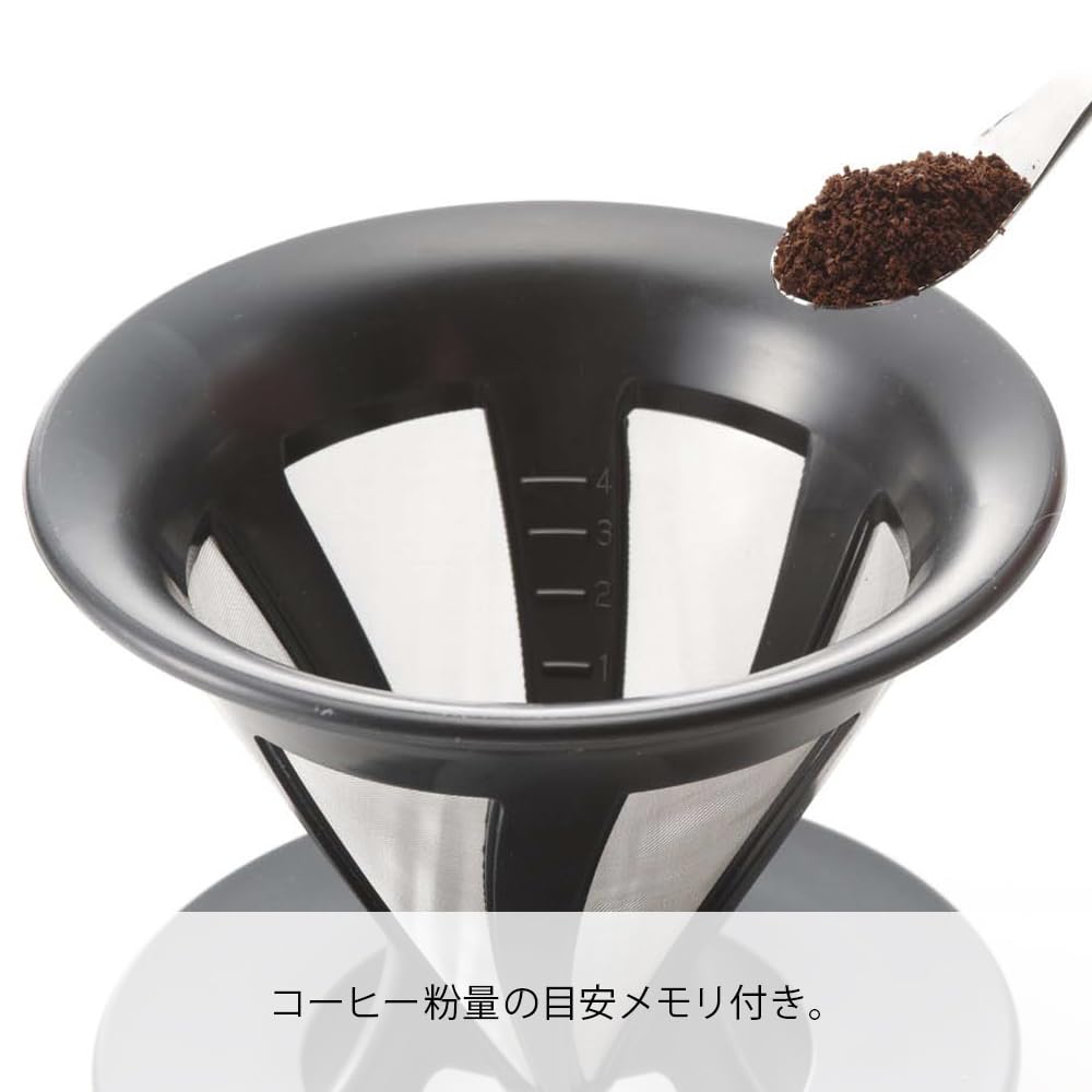 HARIO Dripper Cafe All Coffee Drip cho 1~4 ly Đen CFOD-02-B