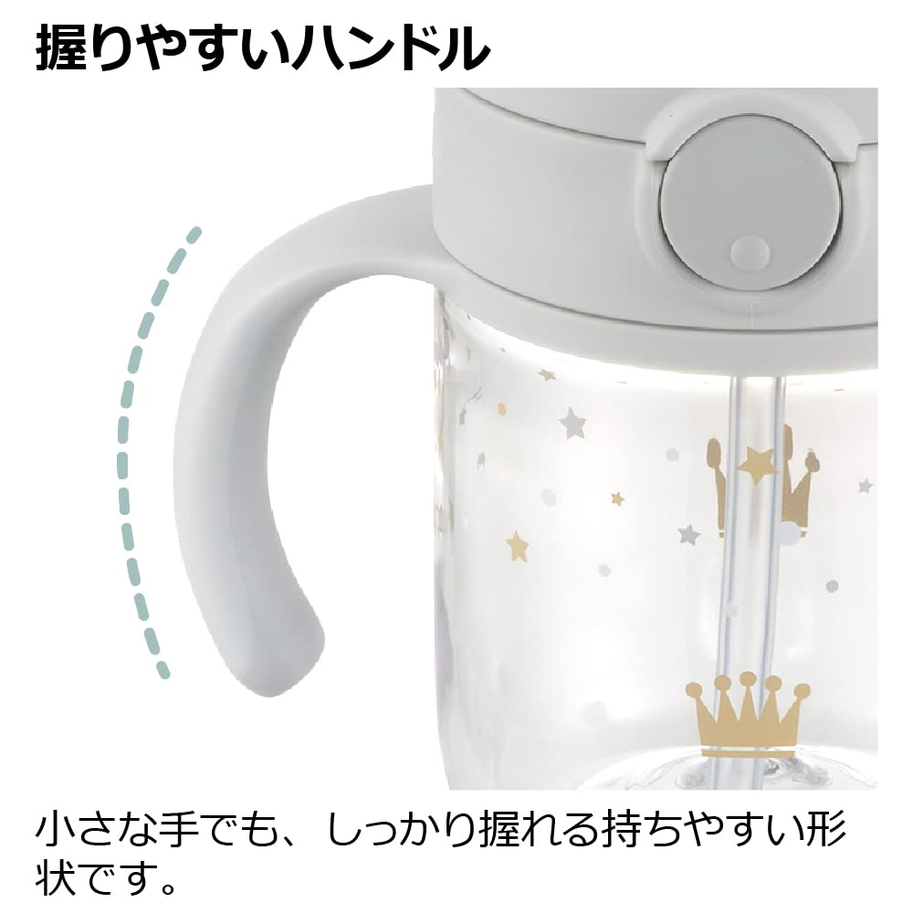 Richel Leak-proof Easy-to-clean Straw Mug Pink 200ml From 7 months You can drink until the end with the straw that comes in the front