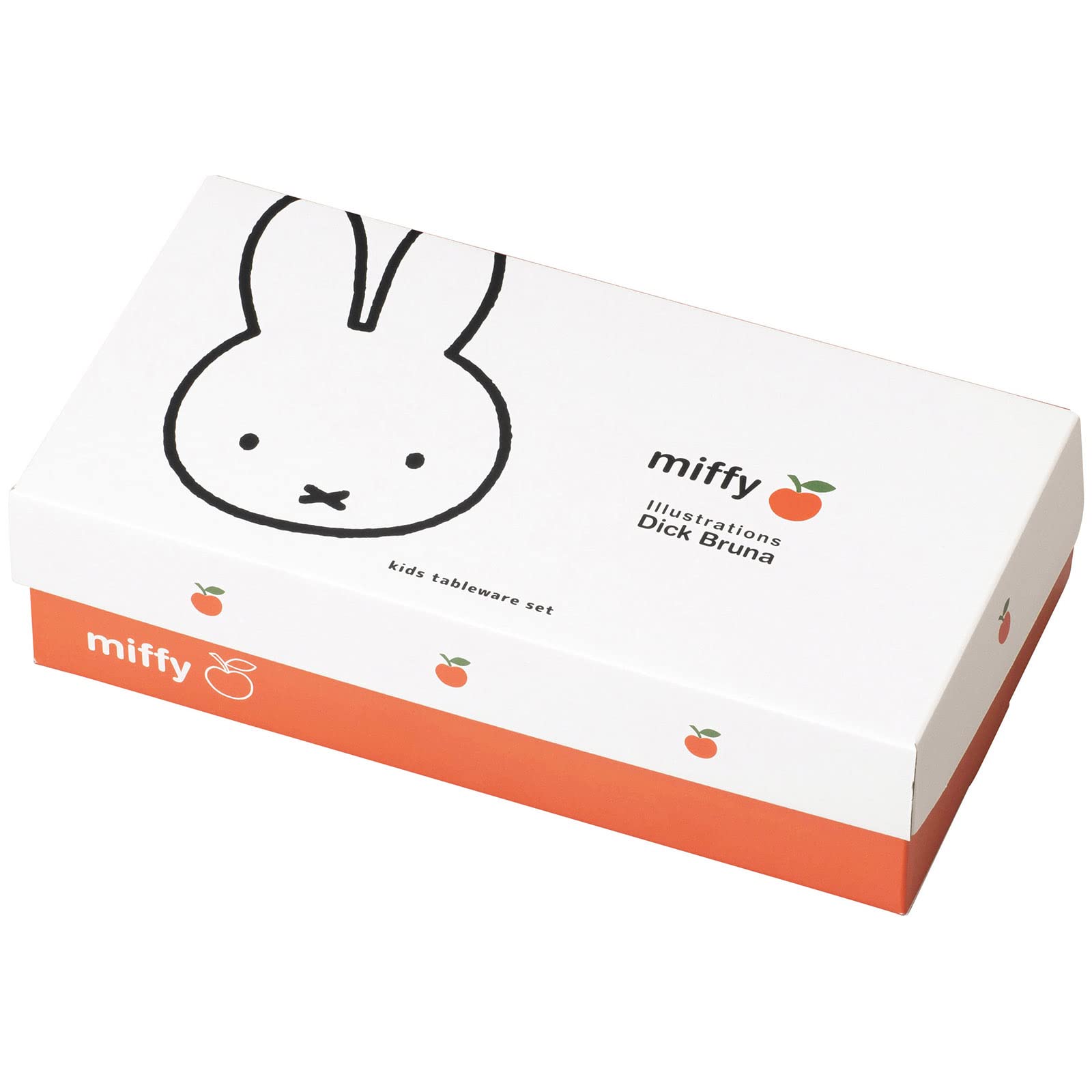 Kaneshotouki Dick Bruna "Miffy" Tableware Set Children's Tableware Pottery Baby Apple Pattern Miffy Goods Dishwasher Safe Microwave Safe Box Size 30.5 x 16.5 x 8.5cm Made in Japan 242740