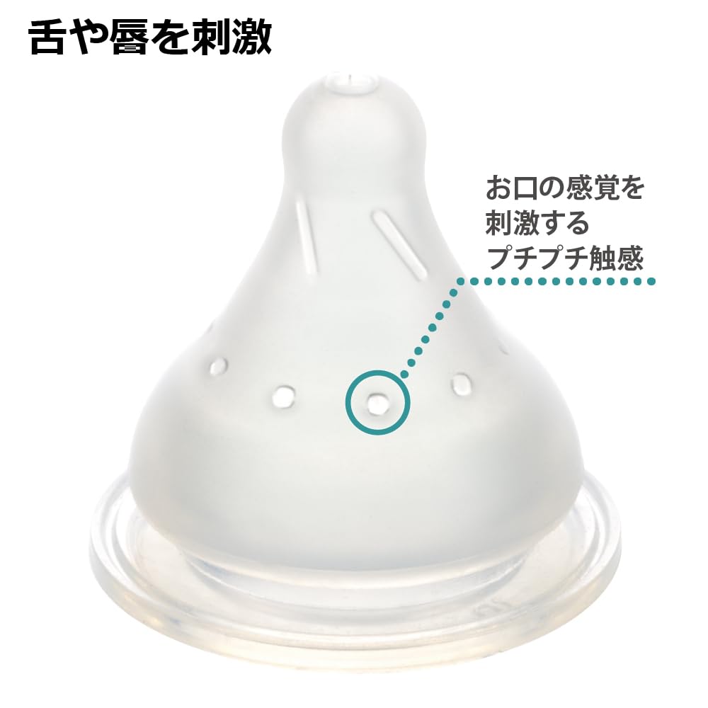 Richell Hanaemi Glass Baby Bottle 240mL Clear Blue Around 3 Months ~