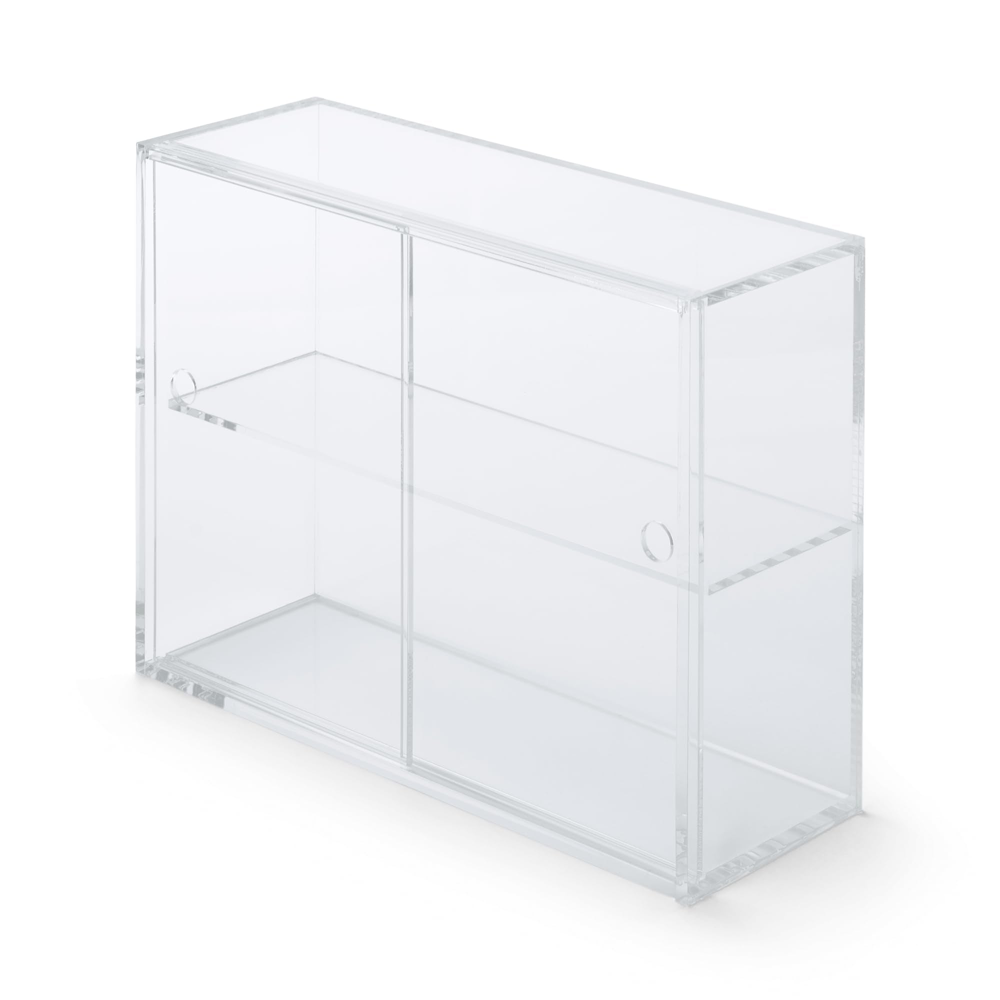 MUJI Acrylic Collection Stand with Sliding Door/Small Approximately Width 25.2 x Depth 8.4 x Height 18.4cm 02856120