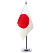 탁상 국기 미니 테이블 플래그 깃발 사이즈 14×21cm 01.일본 폴 첨부 받침대 1대(높이 30㎝) 소형 Japan 히노마루