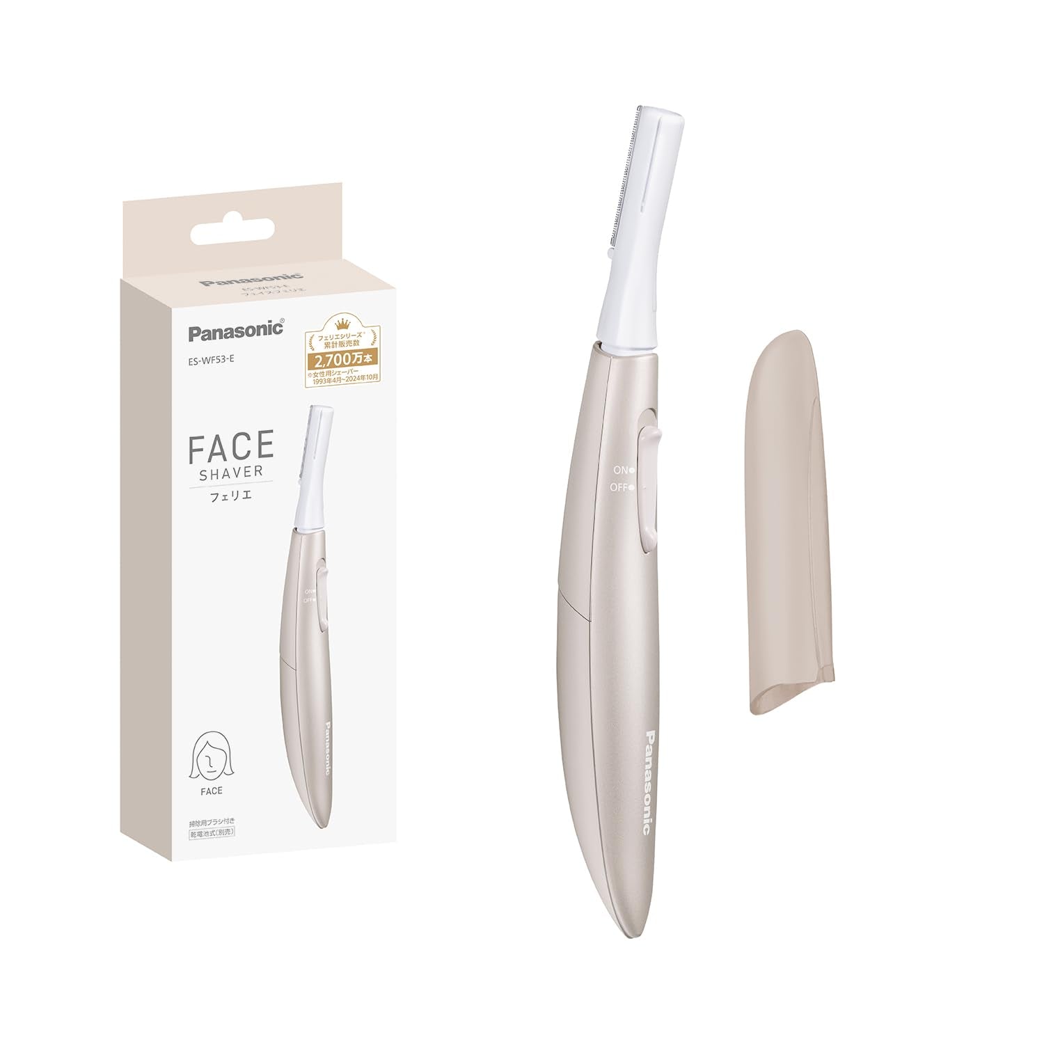 Máy cạo râu mặt Panasonic Ferrier Naive Hair Pin hoạt động màu be ES-WF53-E
