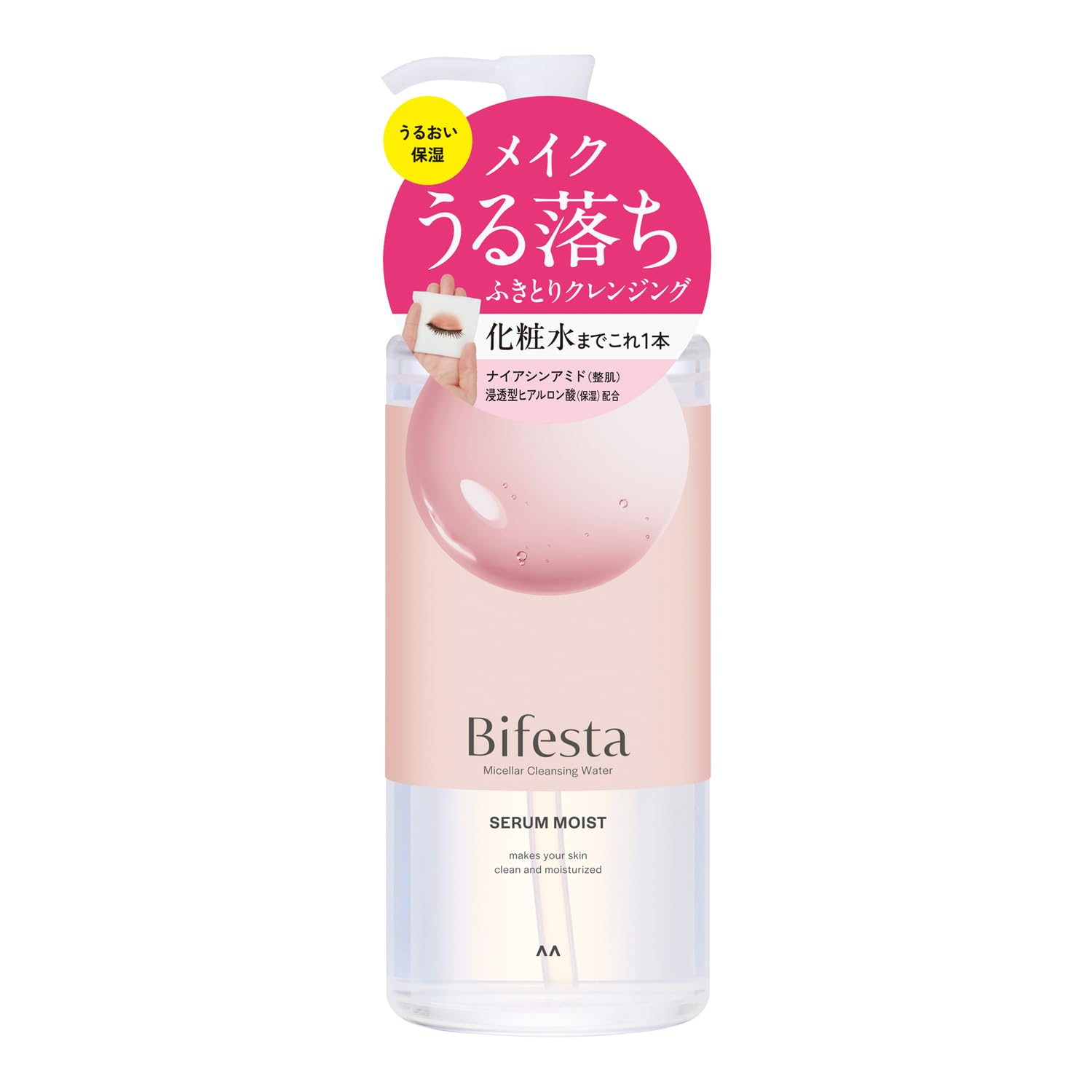 Bifesta Micellar Cleansing Water Moist Wipe-off type Moisturizing Lotion-derived Oil-free Unscented 400ml
