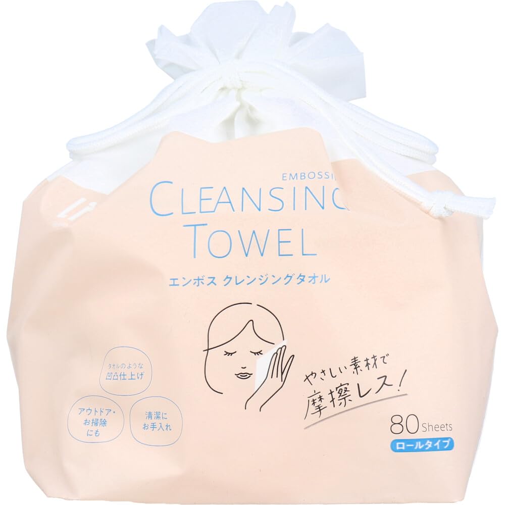 라이프 엠보스 클렌징 타월 롤 타입 80장입
