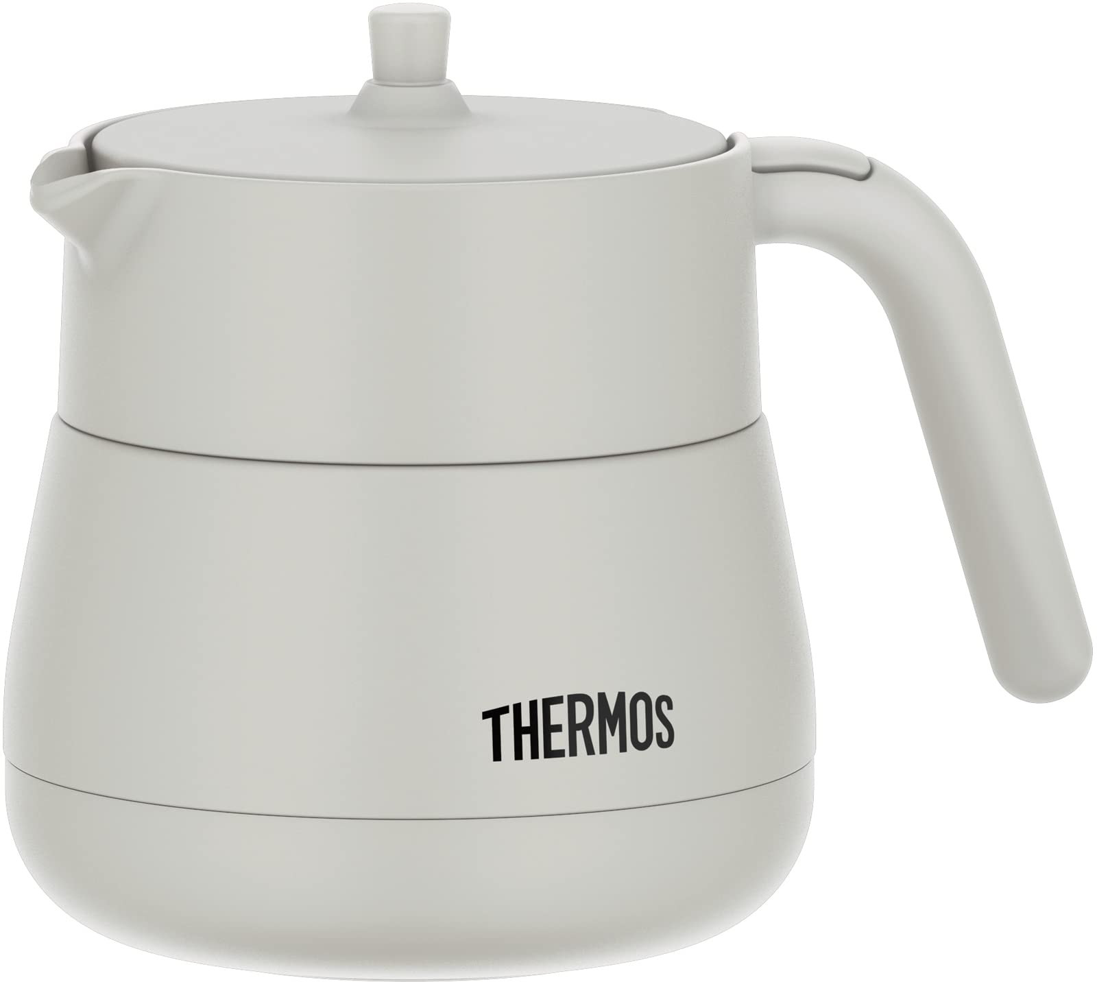 써모스 진공 단열 찻주전자 스트레이너 450ml 라이트 그레이 TTE-450 LGY