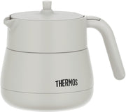 써모스 진공 단열 찻주전자 스트레이너 450ml 라이트 그레이 TTE-450 LGY