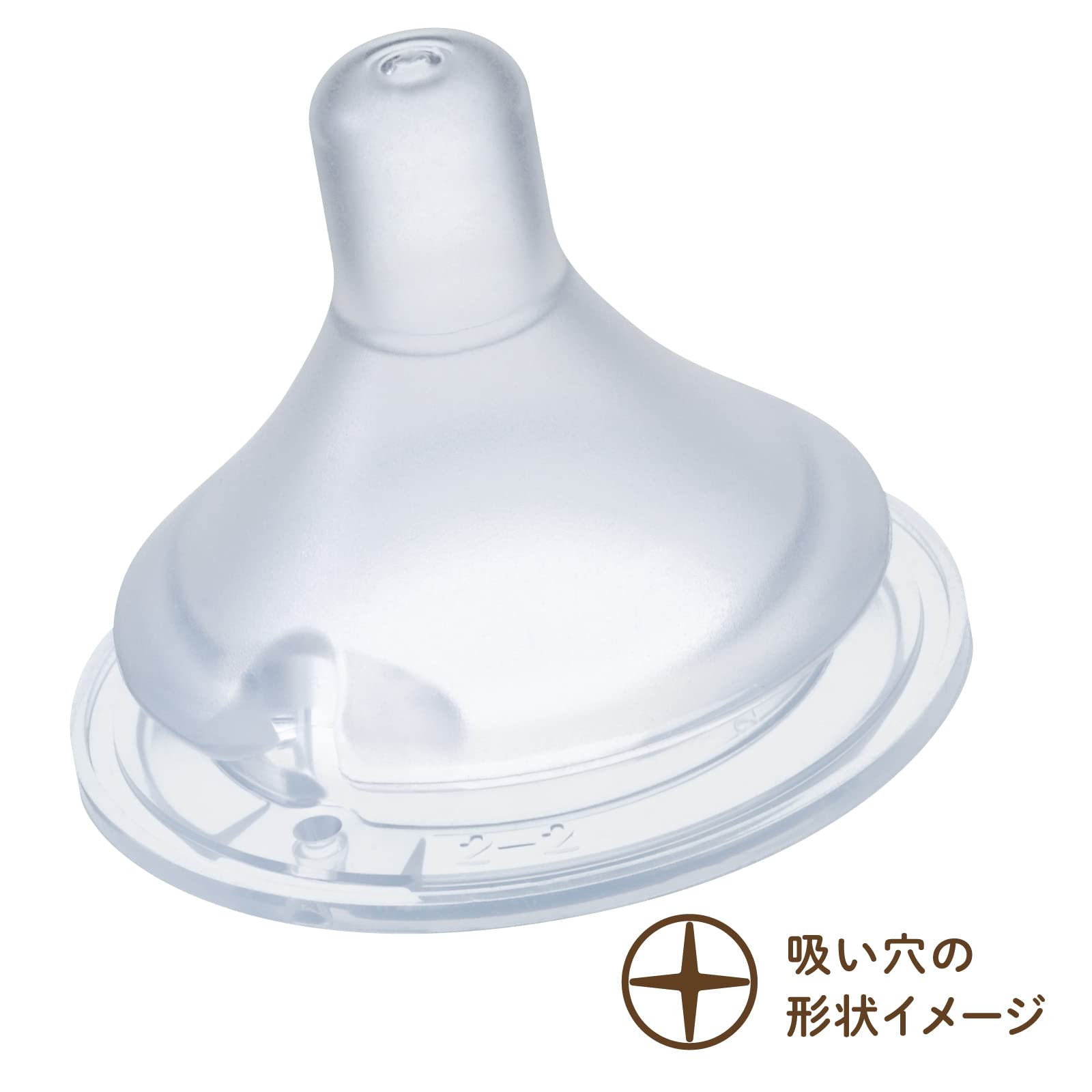 ChuChu(チュチュ) 【早飲みの赤ちゃんに】 マルチフィット広口タイプゆっくり飲み乳首 1個入 日本製 新生児 卒乳 全月齢 シリコーンゴム製