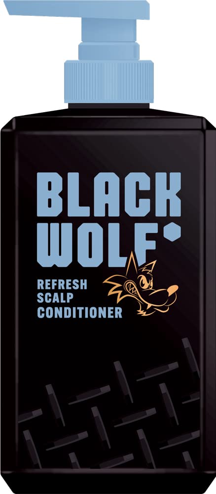 BLACK WOLF Refresh Scalp Conditioner 380mL Gives black hair a refreshing clean feeling from the roots/Moisturizes hair and scalp/Fresh citrus scent