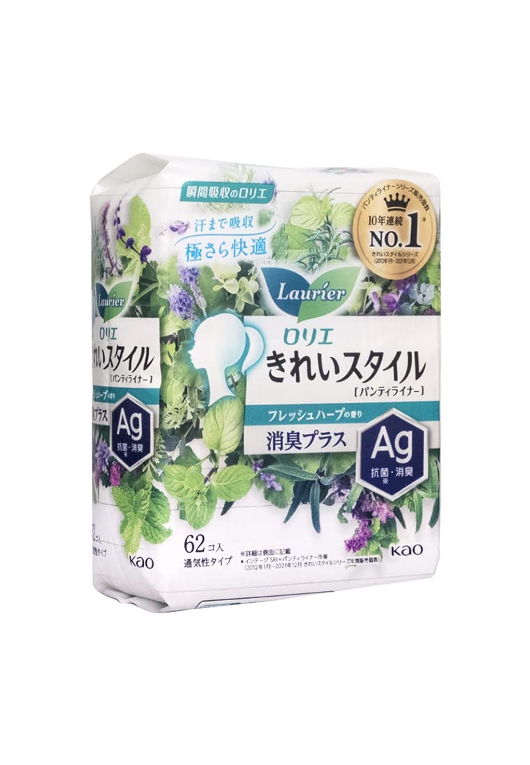 Kao Laurier Kirei Style Deodorant Plus Fresh Herb 62 pieces
