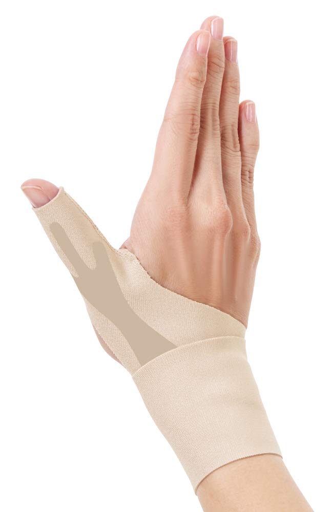 Alfax Wrist Support Thumb Thin Thin Fixed Made in Japan Doctor's Wrist Support Fit Beige Right Hand S Size