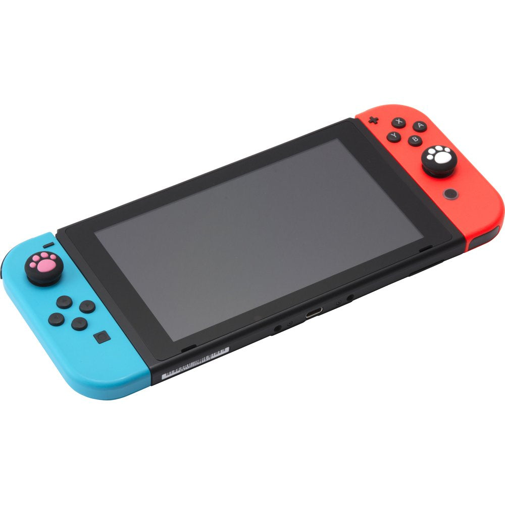 CYBER アナログスティックカバー ねこにゃん Nintendo Switch Joy-Con用 黒 Switch Lite対応