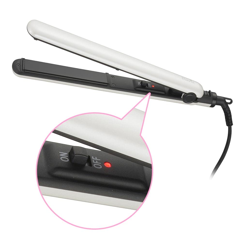 Ohm Denki Straight Hair Iron (Ceramic coating specification/With opening/closing lock/28W/Cord length 1.8m/White)