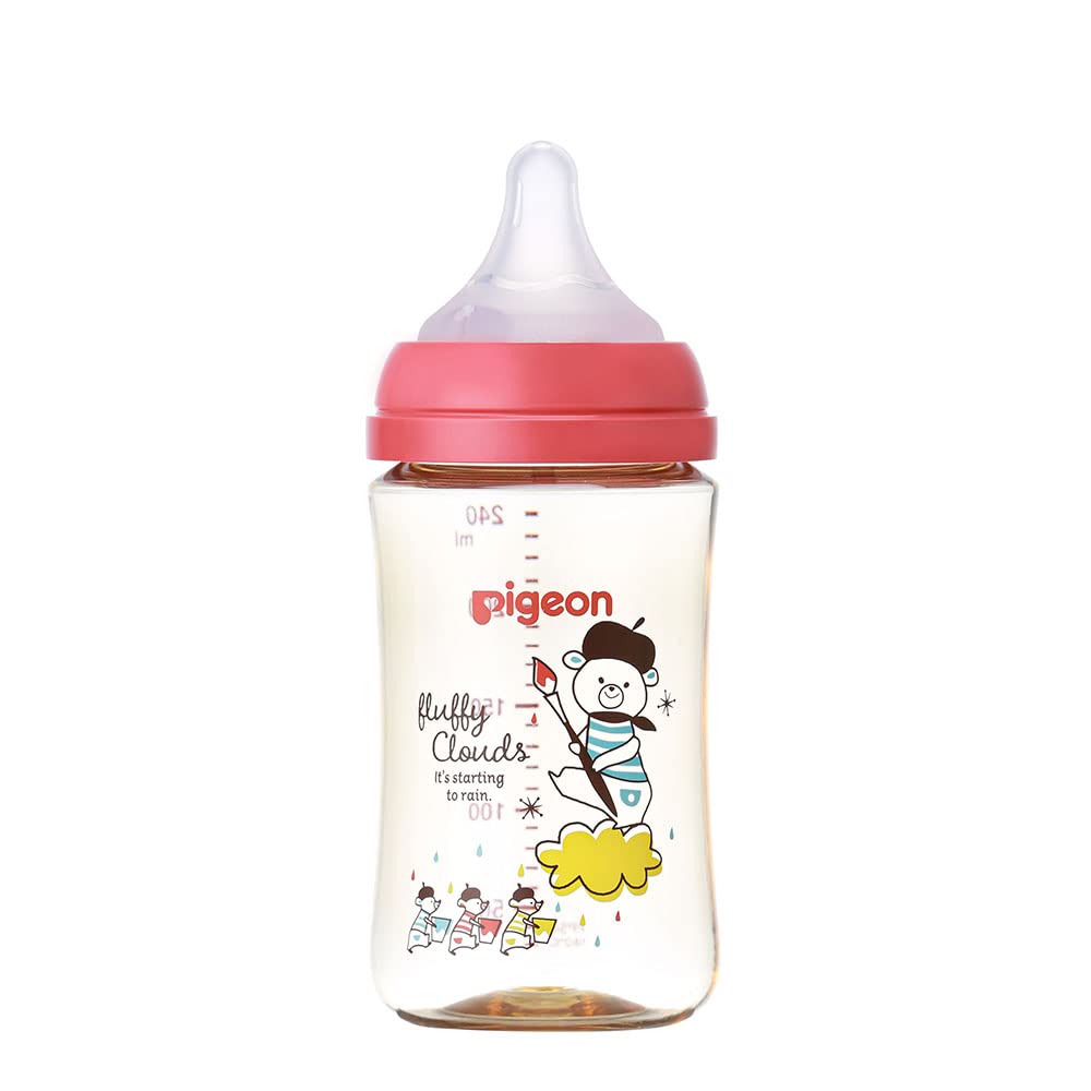 PIGEON Breastfeeding experience baby bottle 240ml Approximately 3 months ~ High quality plastic Bear Bear Also used in medical institutions Light and unbreakable