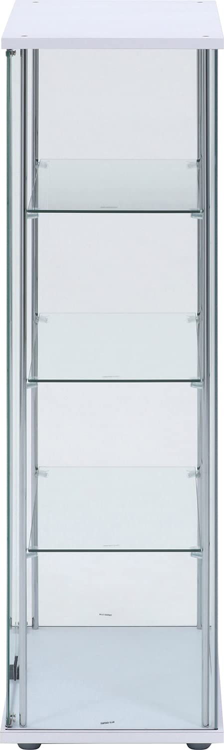 Fuji Boeki Collection Case Figure Case 4 Tiers Width 60.5 x Depth 36.5 x Height 120cm White Wide Type Rear Mirror Assembly Product 72799