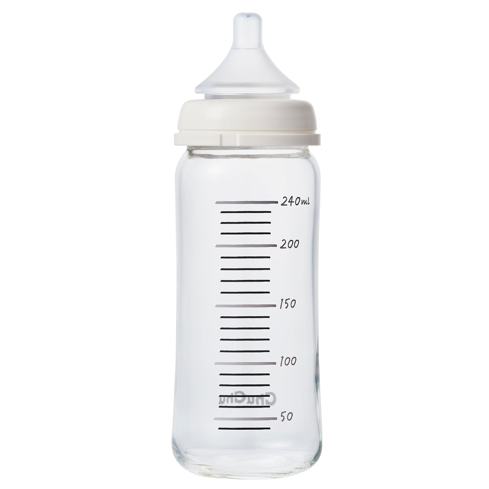ChuChu(츄츄) 멀티 피트 광구 타입 내열 유리제 포유병 240mL 젖꼭지 일본제 신생아 졸유 전월령