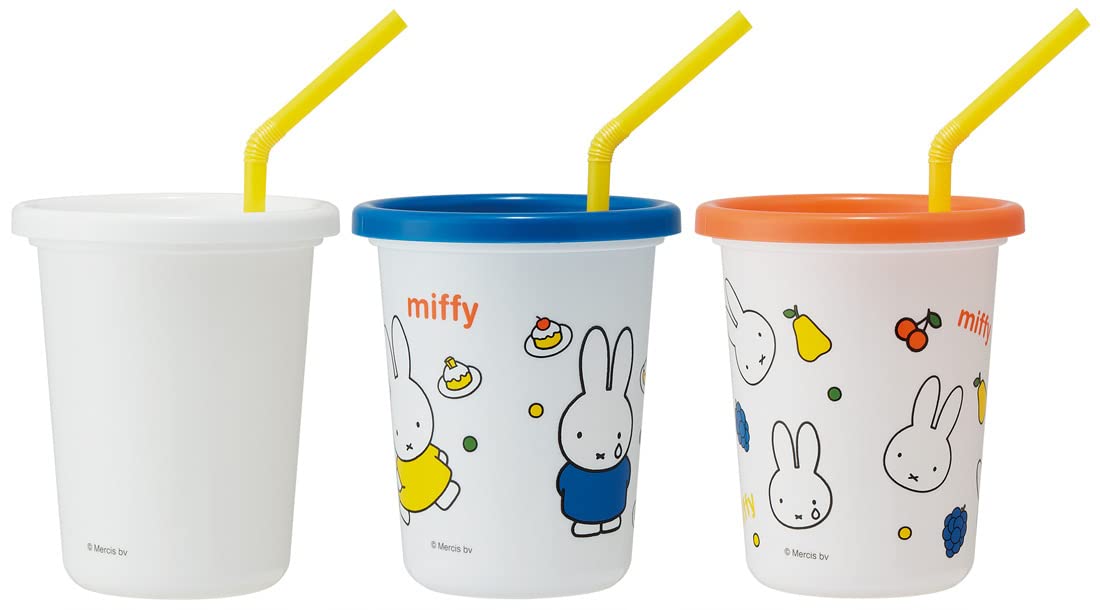 Skater Tumbler with straw 3 pieces 320ml Miffy 21 Made in Japan SIH3ST-A