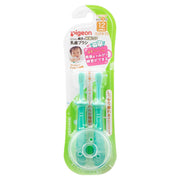 Pigeon Baby Toothbrush Lesson Stage 3 2 Bottles 12 Months ~ Green 2 Pieces (x 1)