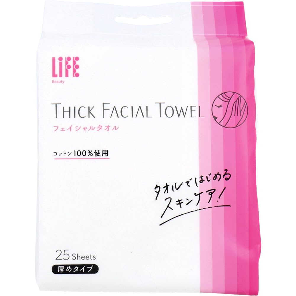 Life Facial Towel Thick Type 25 pieces
