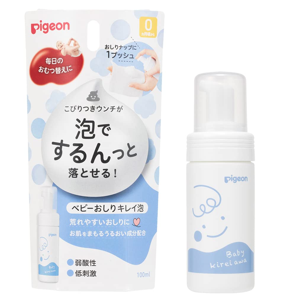 Pigeon Weakly Acidic Hypoallergenic Baby Butt Clean Foam 100ml White