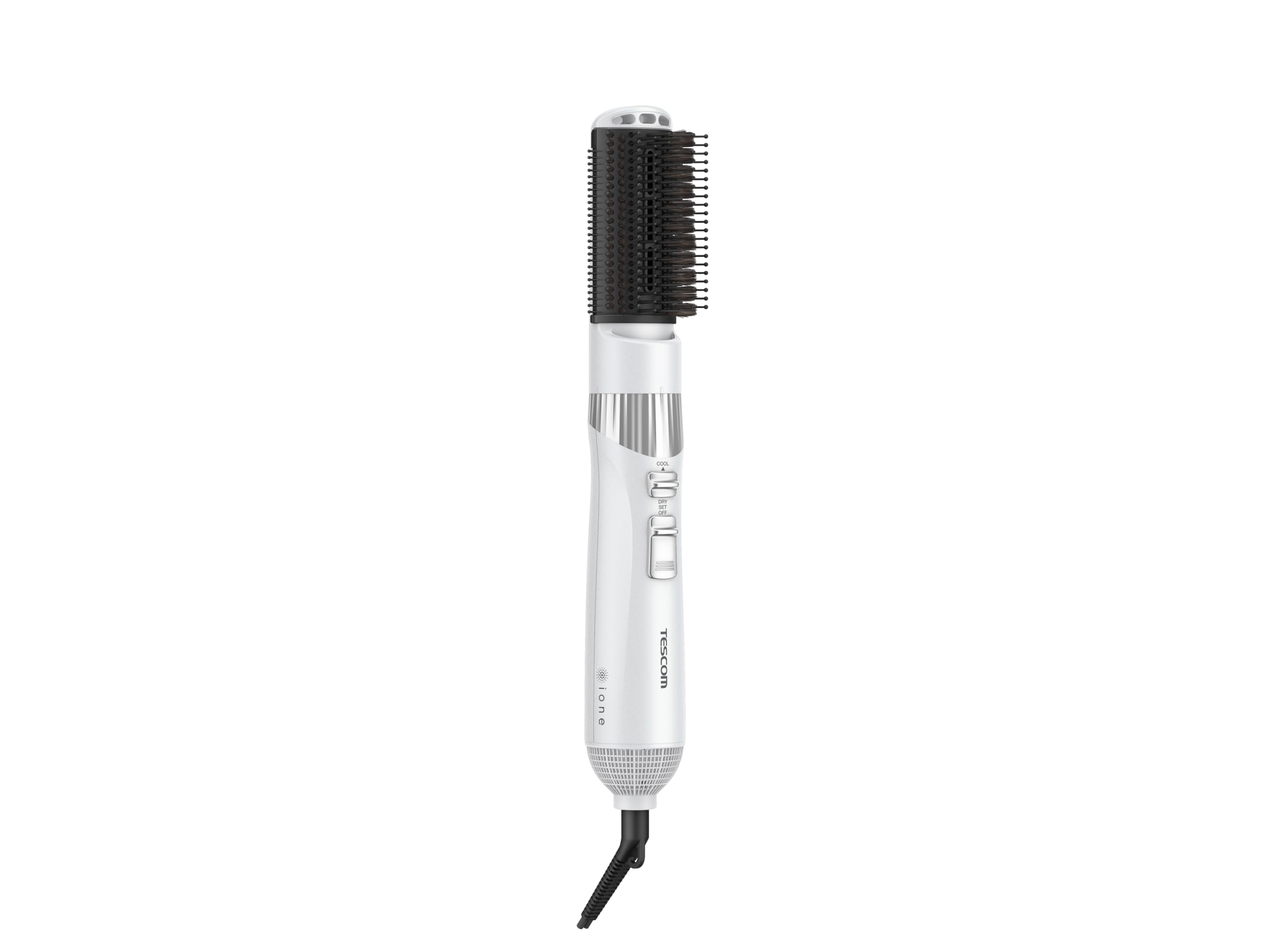 TESCOM Curl Dryer, Negative Ion, Lightweight, 26.5mm with Brush, Easy Plug, Hair Dryer, White TC430A-W