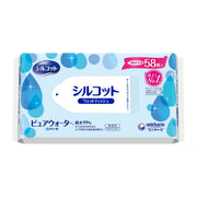 Unicharm Silcot 纯净水湿纸巾补充装 58 片