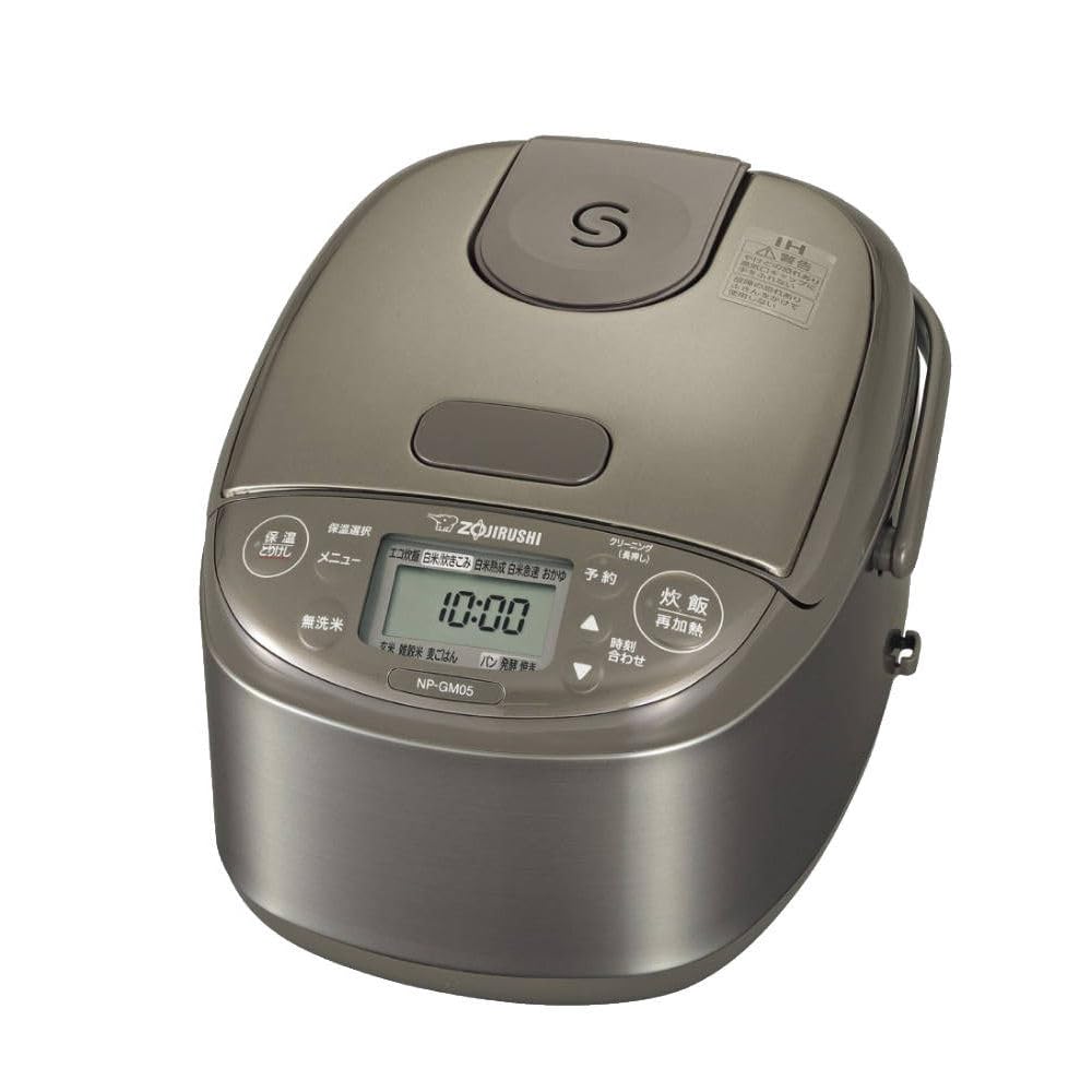 Zojirushi Mahobin IH Rice Cooker 3 Cups Super Cooking Stainless Steel Brown NP-GM05(XT)