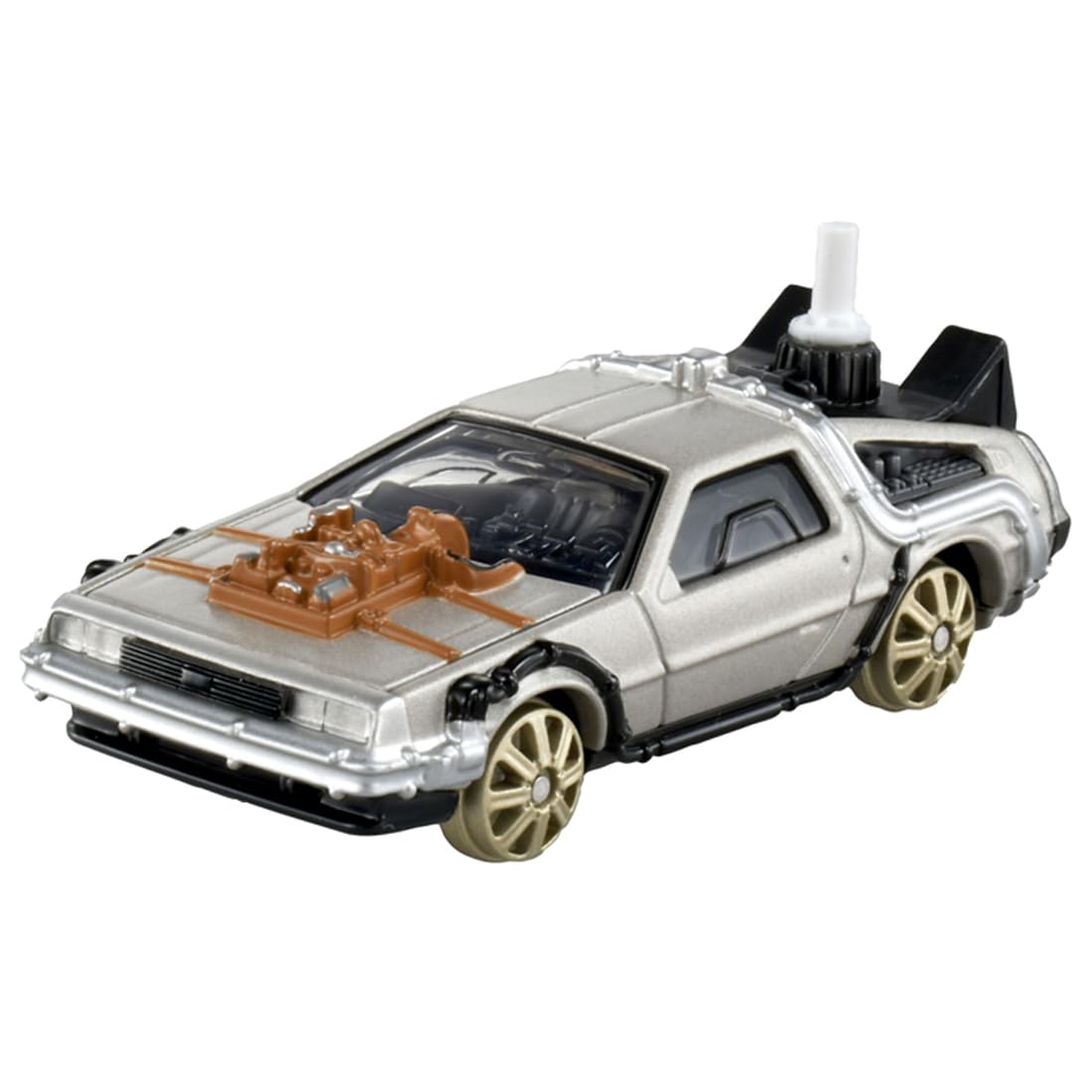 Takara Tomy Tomica Premium Unlimited Back to the Future Time Machine (PART3/Railway Wheels Ver.) Mini Car Toy Ages 6+