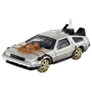 Takara Tomy Tomica Premium Unlimited Back to the Future Time Machine (PART3/Railway Wheels Ver.) Mini Car Toy Ages 6+