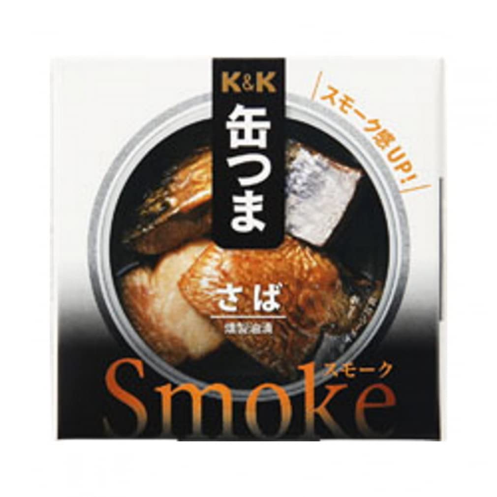 [Bulk purchase of 2] K&K Canned Tsuma Smoked Mackerel 50g