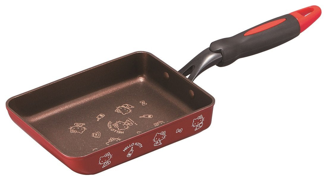 Skater IH Gas Fire Compatible Diamond Coated Egg Pan 13 x 18cm Hello Kitty Sanrio AEEP3