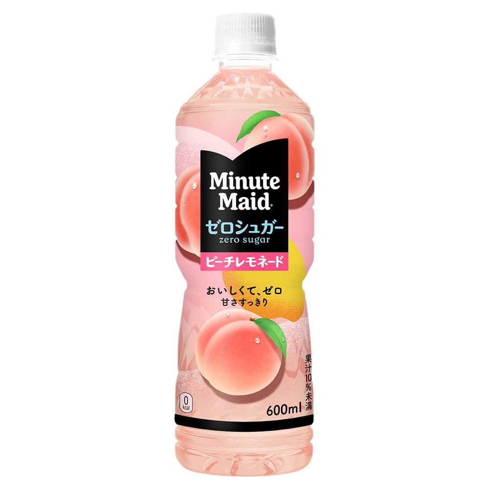 Nước chanh đào Minute Maid Zero Sugar 600ml PET x 24 chai